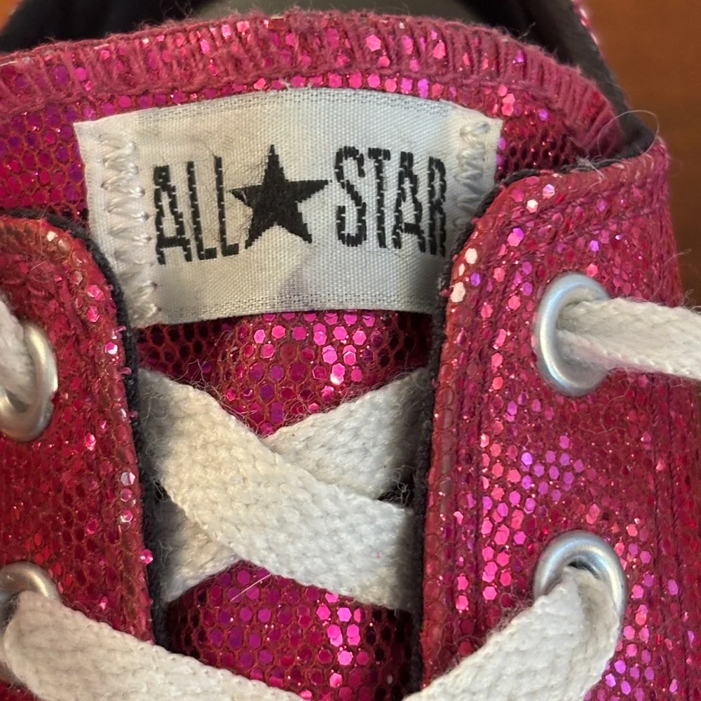 Converse Kids' Chuck Taylor All Star Low Tops Hot Pink Sparkle